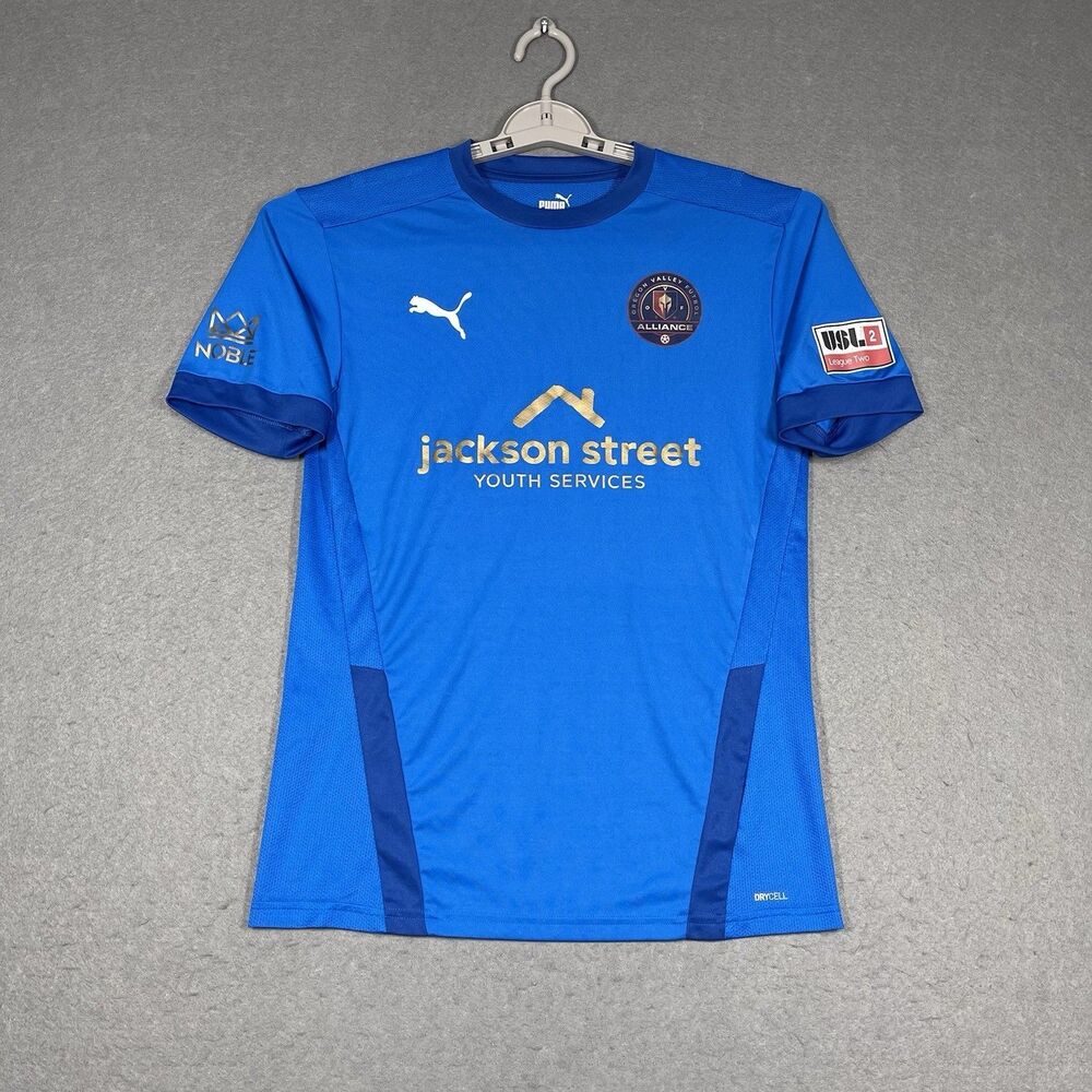 OVF Alliance Jersey Medium Blue #22 Marco Millan Game Worn PUMA USL2 2022 Season